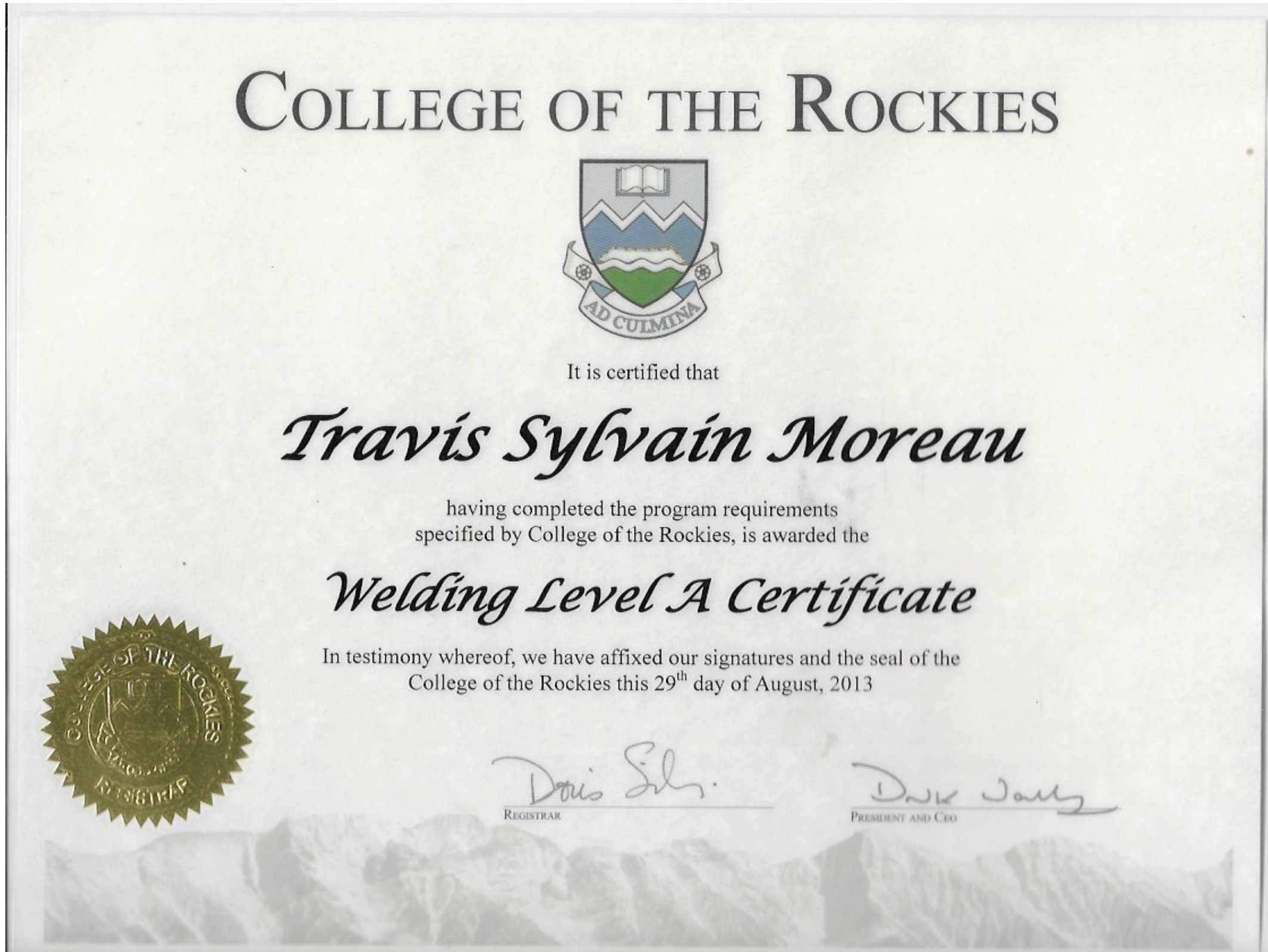 apprenticeship certificate